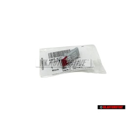 Genuine Audi S8 Steering Wheel Badge Chrome Red - 4H0419685