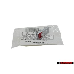 Genuine Audi S7 Steering Wheel Badge Chrome Red - 4G8419685