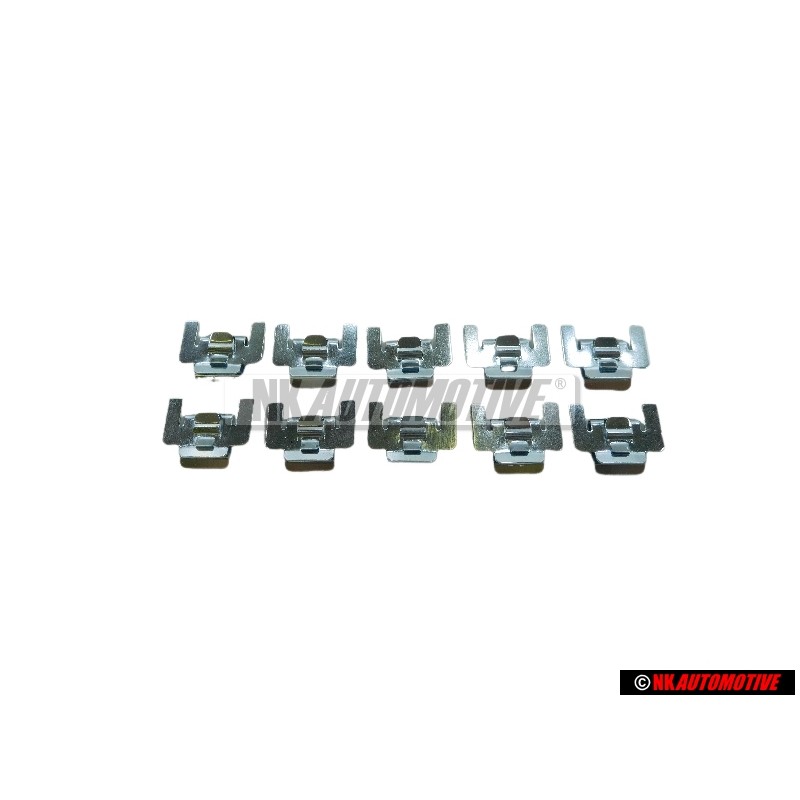 10x Genuine VW Front Window Scraper Seal Securing Clip - 171837485