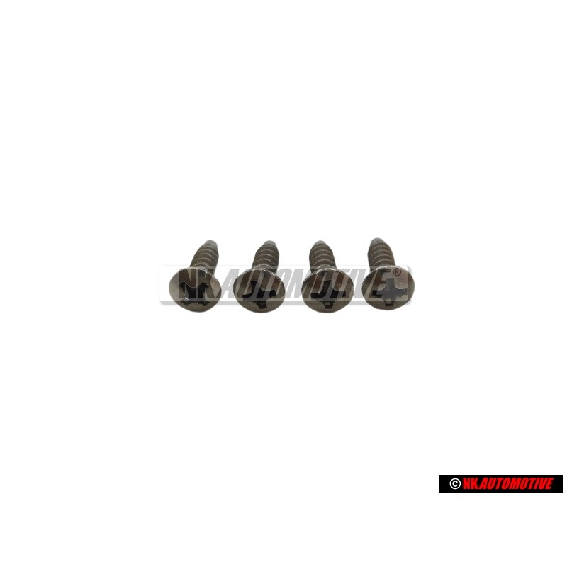 4x Genuine VW Oval Hd. Csk. Self-Tapp. 