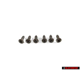 6x Genuine VW Oval Hd. Csk. Self-Tapp. 