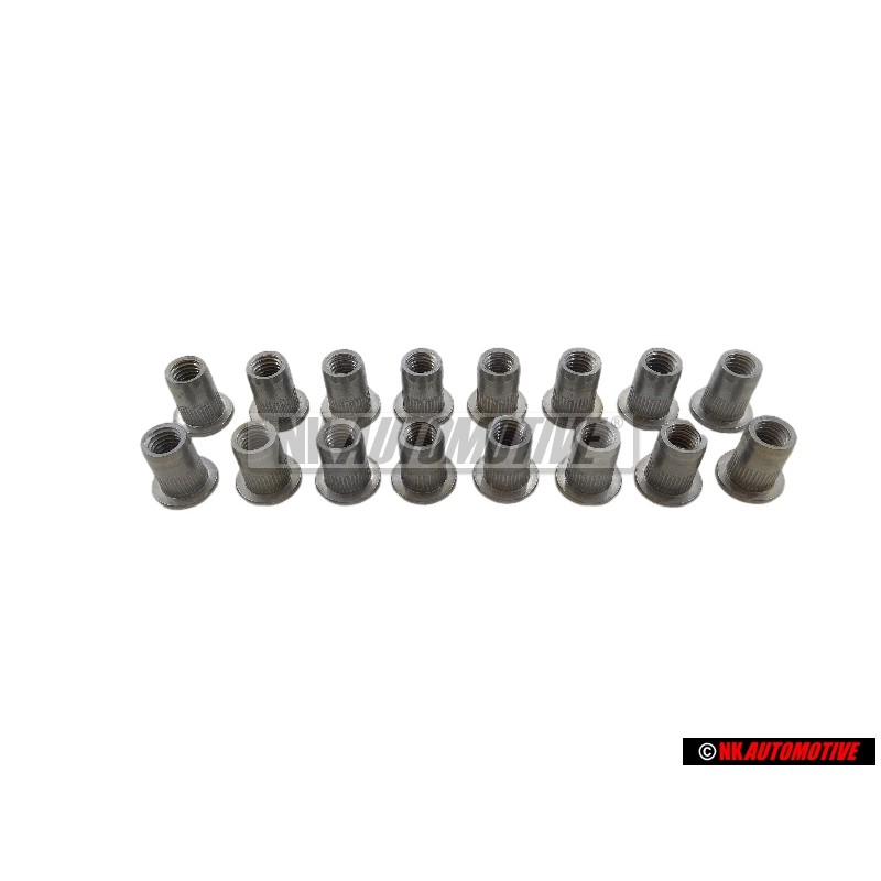 16x Genuine VW Rivetted Cap Nut - N 90786801