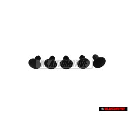 5x Genuine VW Front Seat Clothing Clip Satin Black - 823863203 01C