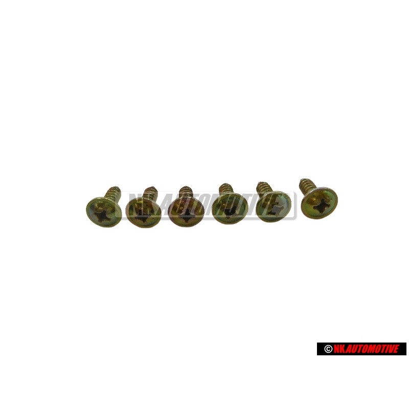 6x Genuine VW Oval Head Panel Screw - N 90098101