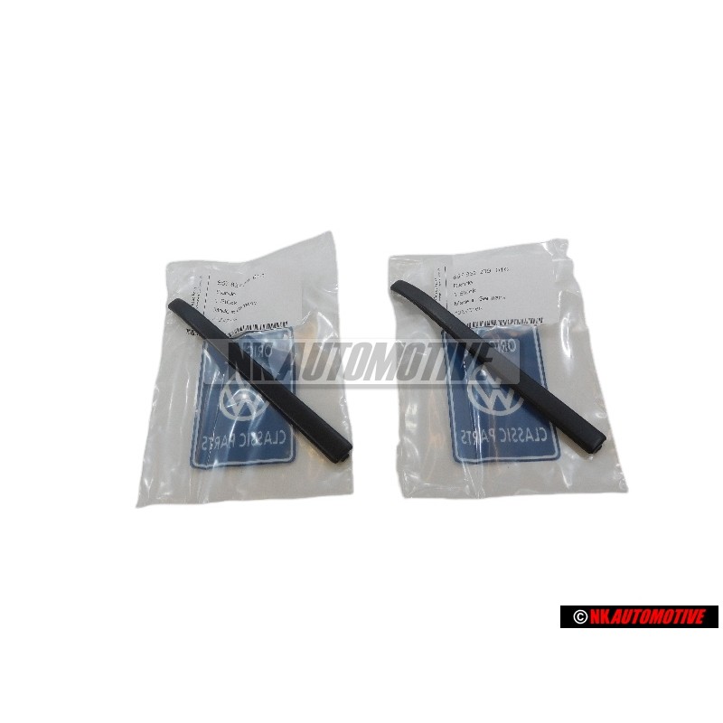 2x Genuine VW Door Handle Trim Black - 857837239 01C