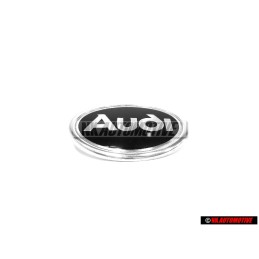 Genuine Audi Front Fender Side Badge Emblem Black Chrome - 4A0853621 2ZZ