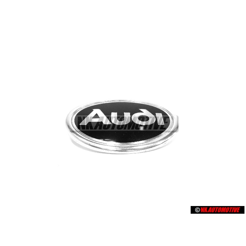 Genuine Audi Front Fender Side Badge Emblem Black Chrome - 4A0853621 2ZZ