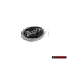 Genuine Audi Front Fender Side Badge Emblem Black Chrome - 4A0853621 2ZZ