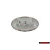 Genuine Audi Front Fender Side Badge Emblem Black Chrome - 4A0853621 2ZZ