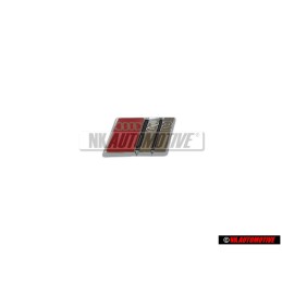 Genuine Audi S2 Steering Wheel Badge Emblem Chrome Red - 8A0419685D
