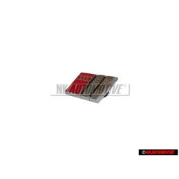 Genuine Audi S2 Steering Wheel Badge Emblem Chrome Red - 8A0419685D