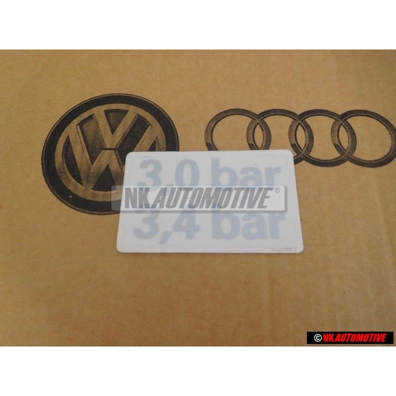 Genuine VW Data Plate For Tyre Pressure - 701010045S