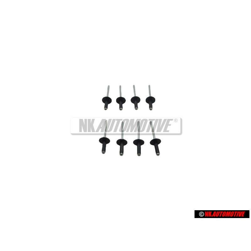 8x Genuine VW Front Rear Wheel Arch Flare Trim Pop Rivet 14mm - N 90634901