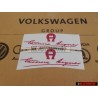 2x VW Classic Parts Etienne Aigner Decal Red - 155853687G L16