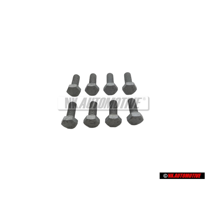 8x Genuine VW Hexagon Bolt M6x15 - N 01021527