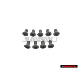 9x Genuine VW Oval Head Countersunk Bolt - N 10416601