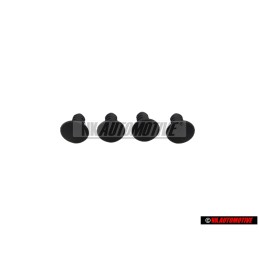 4x Genuine VW Front Seat Clothing Clip Satin Black - 823863203 01C
