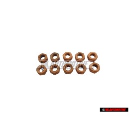 10x Genuine VW Hexagon Nut - N 01100822