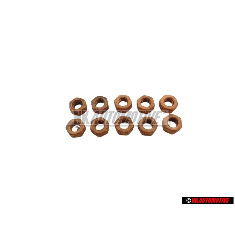 10x Genuine VW Hexagon Nut - N 01100822