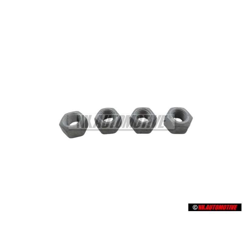4x Genuine VW Hexagon Nut, Self-Locking - N 10209005
