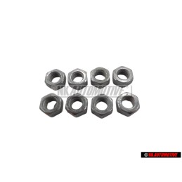 8x Genuine VW Hexagon Nut M8 - N 0110088