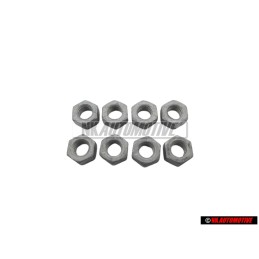 8x Genuine VW Hexagon Nut M6 - N 01100636