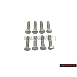 8x Genuine VW Hexagon Bolt M6x22 - N 0102228