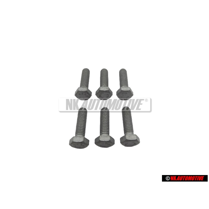 6x Genuine VW Hexagon Bolt M6x20 - N 01021710