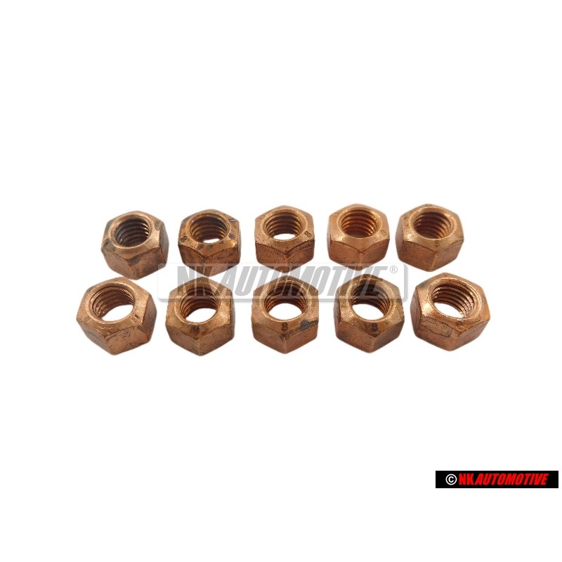 10x Genuine VW Hexagon Nut Self Locking - N 90085001