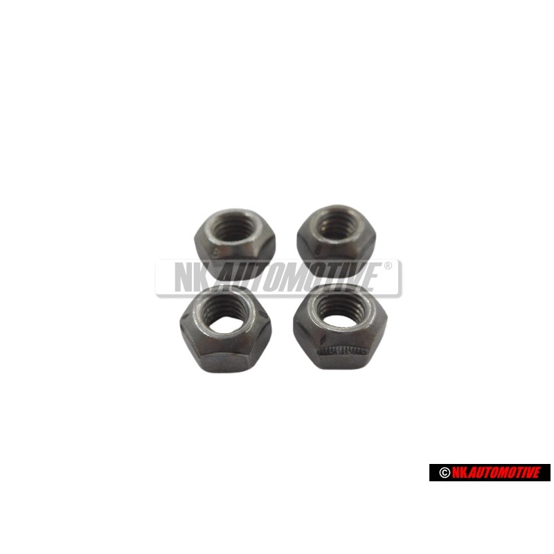 4x Genuine VW Hexagon Nut, Self-Locking - N 02214811