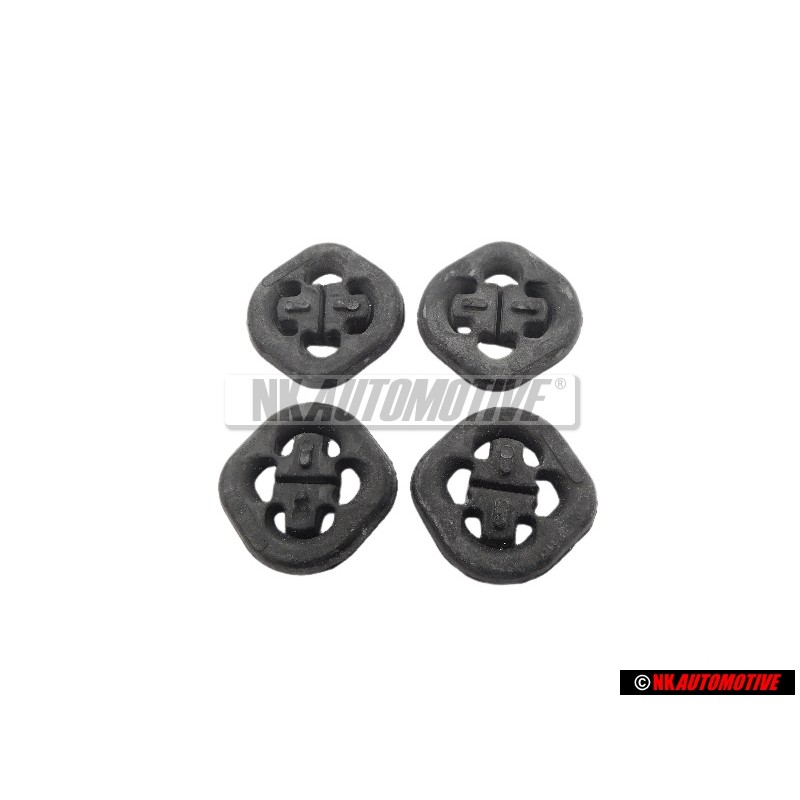 4x Genuine VW 4 Way Exhaust Rubber Retainer Mount Hanger - 191253147B