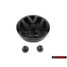 Genuine VW SET Rear Boot Trunk Badge Emblem Black & Clips - Golf MK2 1989-1992