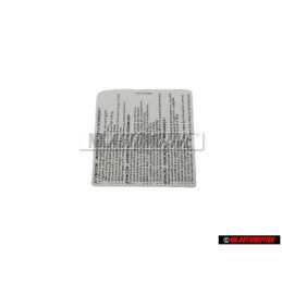 Genuine VW Sticker -Warning Safety Precautions - 1T0010342R