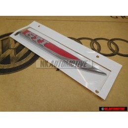 Genuine VW GTI Side Badge Emblem Chrome Red - 5G0853688ATJZQ