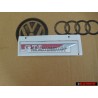 Genuine VW GTI Side Badge Emblem Chrome Red - 5G0853688ATJZQ