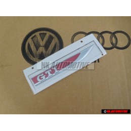 Genuine VW GTI Side Badge Emblem Chrome Red - 5G0853688ATJZQ