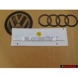 Genuine VW GTI Side Badge Emblem Chrome Red - 5G0853688ATJZQ