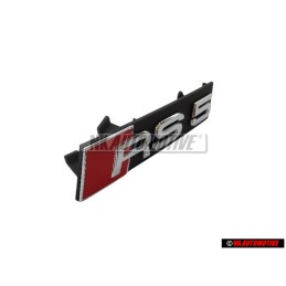 Genuine Audi RS5 Front Grill Badge Emblem Black Chrome Red - 8T0853736B 2ZZ
