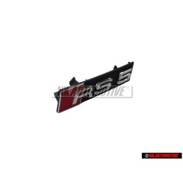 Genuine Audi RS5 Front Grill Badge Emblem Black Chrome Red - 8T0853736B 2ZZ