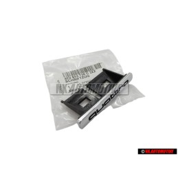 Genuine Audi QUATTRO Front Grill Badge Emblem Chrome - 4E0853736C 2ZZ
