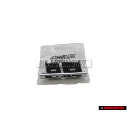 Genuine Audi QUATTRO Front Grill Badge Emblem Chrome - 4E0853736C 2ZZ
