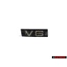 Genuine Audi V6 Front Grill Badge Emblem Black Chrome - 4E0853736E 2ZZ