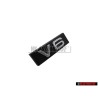 Genuine Audi V6 Front Grill Badge Emblem Black Chrome - 4E0853736E 2ZZ