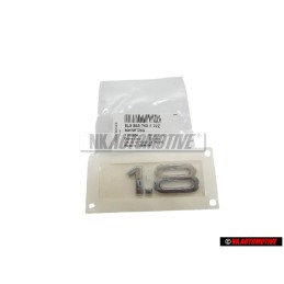 Genuine Audi 1.8 Rear Boot Badge Emblem Chrome - 8L0853743E 2ZZ
