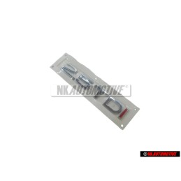 Genuine Audi 2.5 TDI Rear Boot Badge Emblem Chrome Red - 4B0853743Q 2ZZ