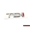 Genuine Audi TDI Rear Boot Badge Emblem Chrome Red - 4A9853737 2ZZ