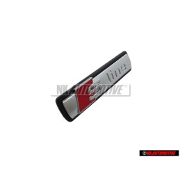 Genuine Audi S-LINE Front Grill Badge Emblem Chrome Red - 4F0853736A VUJ
