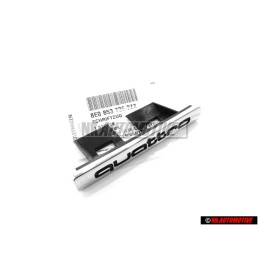 Genuine Audi QUATTRO Front Grill Badge Emblem Chrome - 8E0853736 2ZZ