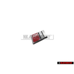 Genuine Audi S4 Steering Wheel Badge Emblem Chrome Red - 8A0419685B