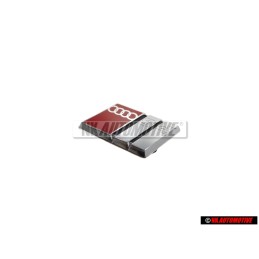 Genuine Audi S4 Steering Wheel Badge Emblem Chrome Red - 8A0419685B